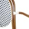 Flash Furniture Lourdes Thonet French Bistro Stacking Chair w/Arms, White/Navy PE Rattan/Bamboo Alum Frame, 4PK 4-SDA-AD642002A-WHNVY-NAT-GG - alternate 6
